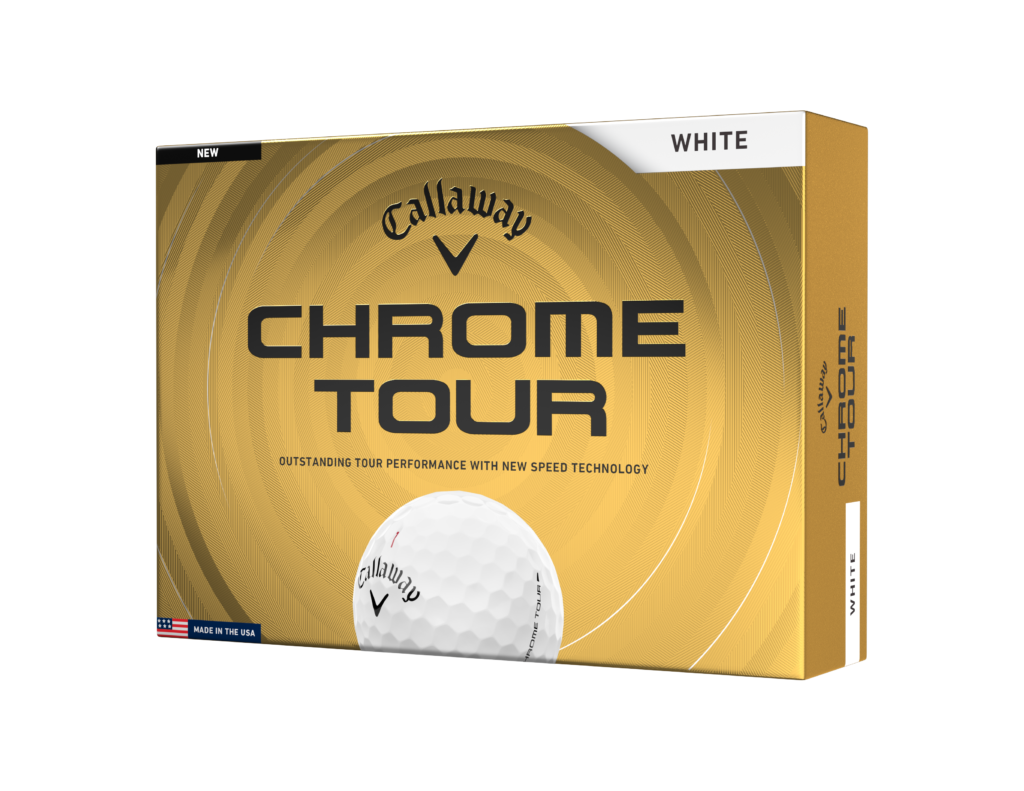 Box of Callaway Chrome Tour golf balls