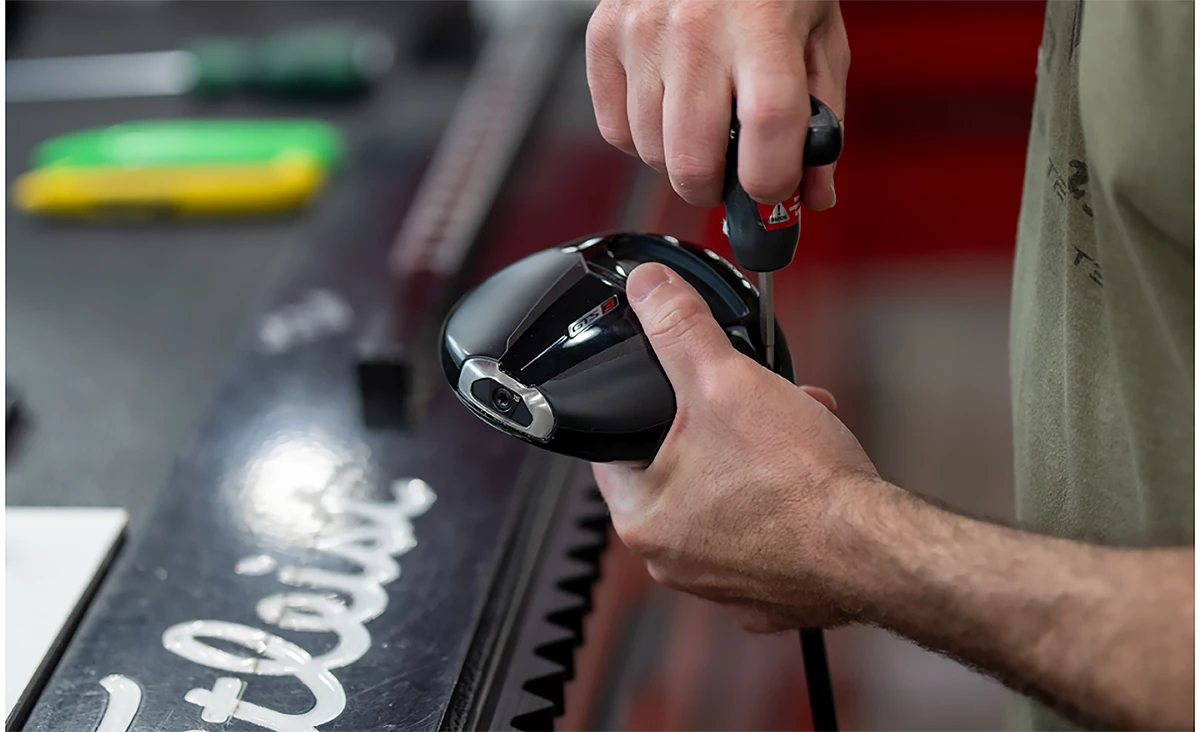 Close look at the titleist gts driver in play on tour