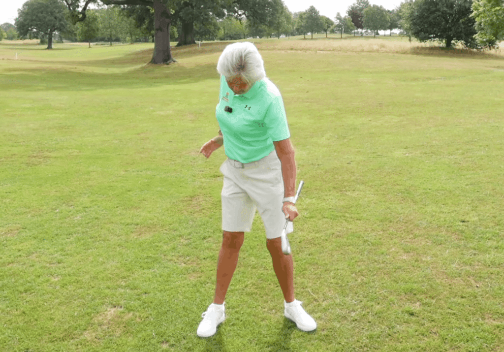 a look at denise hastings demonstrating hip rotation for power