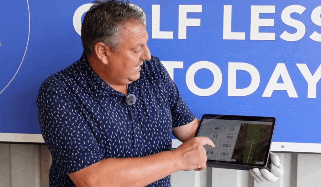 mark sturgess showing his baseline numbers in his attempt to increase club head speed 