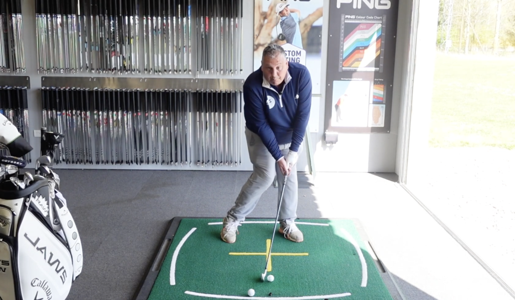 Pure Strike With the Irons - showing the correct setup