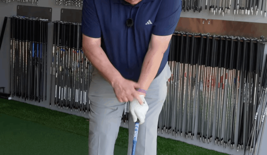 a close up of how to fix slicing the ball