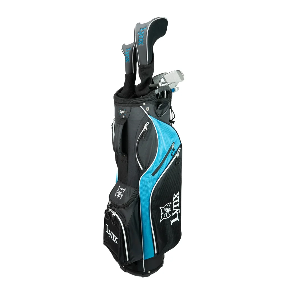 example shot of a golf beginner package set from lynx- how to choose golf clubs