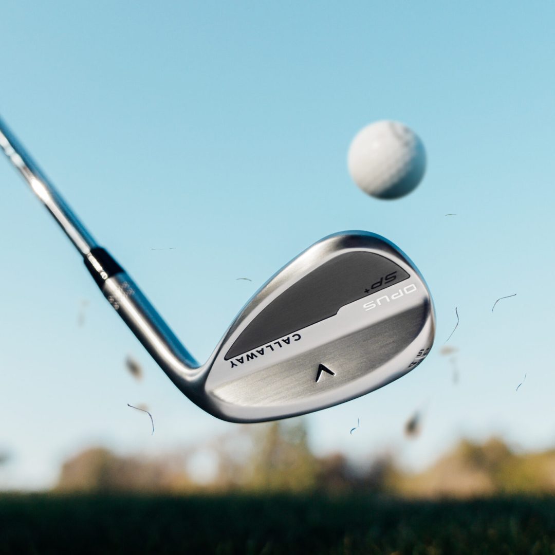 A close up of the new Callaway Opus SP+ in action through impact
