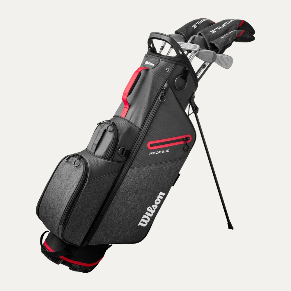 example shot of a golf beginner package set from wilson- how to choose golf clubs